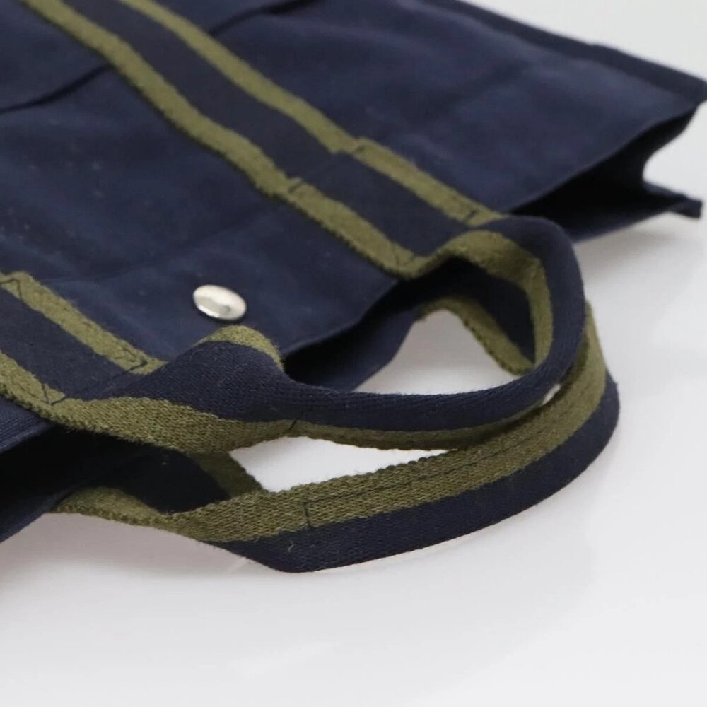 HERMES Fourre Tout MM Hand Bag Canvas Navy Auth - Picture 5 of 15